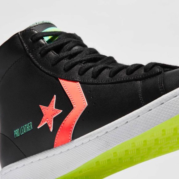 NIB Pro Leather Mid Hi-Vis Black 169651C US Mens 10.5 - Picture 2 of 7